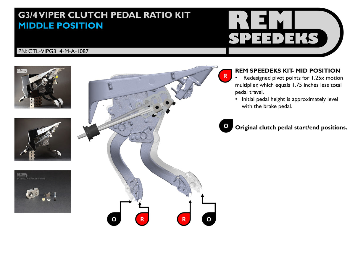 G3/4 VIPER CLUTCH PEDAL RATIO KIT (CTL-VIPG3_4-M-A-1087)