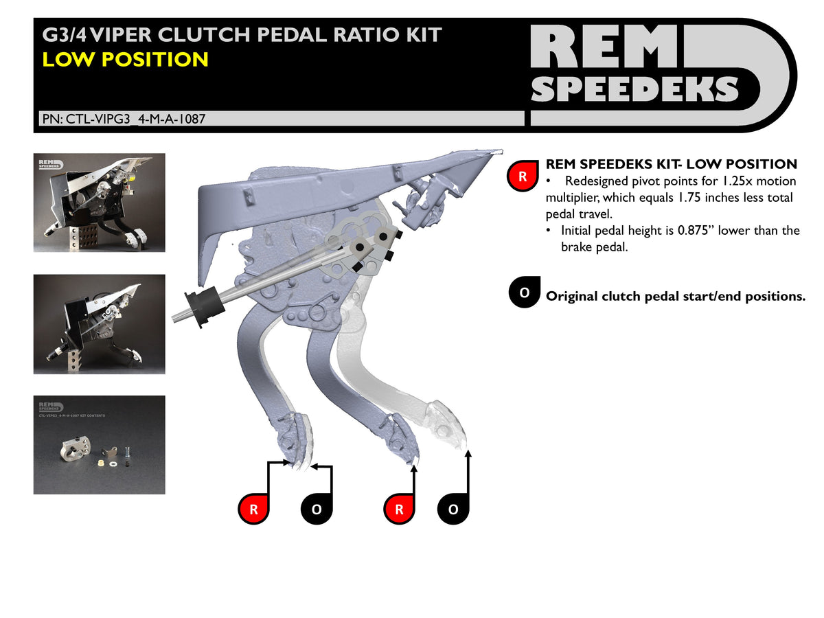 G3/4 VIPER CLUTCH PEDAL RATIO KIT (CTL-VIPG3_4-M-A-1087)